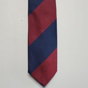 Ben SILVER Maroon and Navy Striped Tie